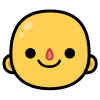 This is a chacter symbol fro Toca Boca World. It looks like the smiling character expression